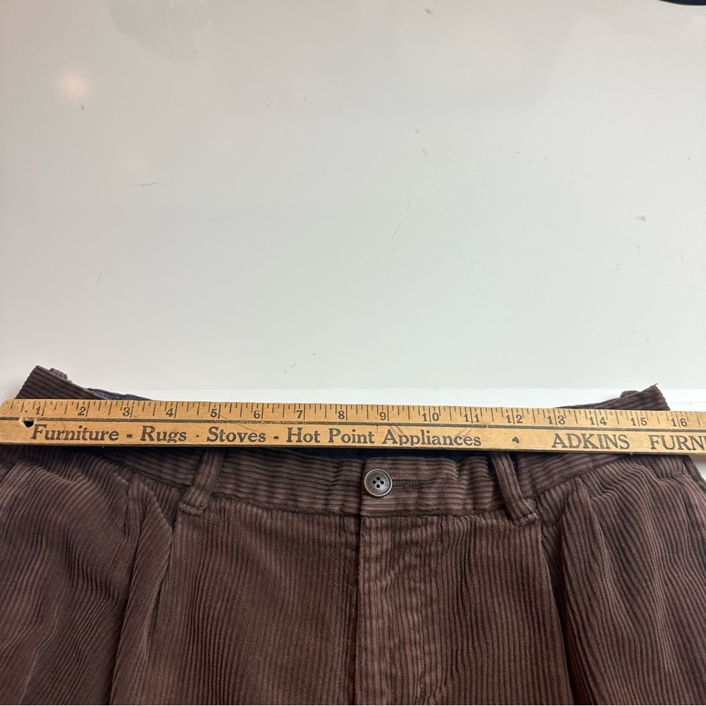 Joseph Abboud Men's Rich Brown Corduroy Trousers - Picture 4 of 9
